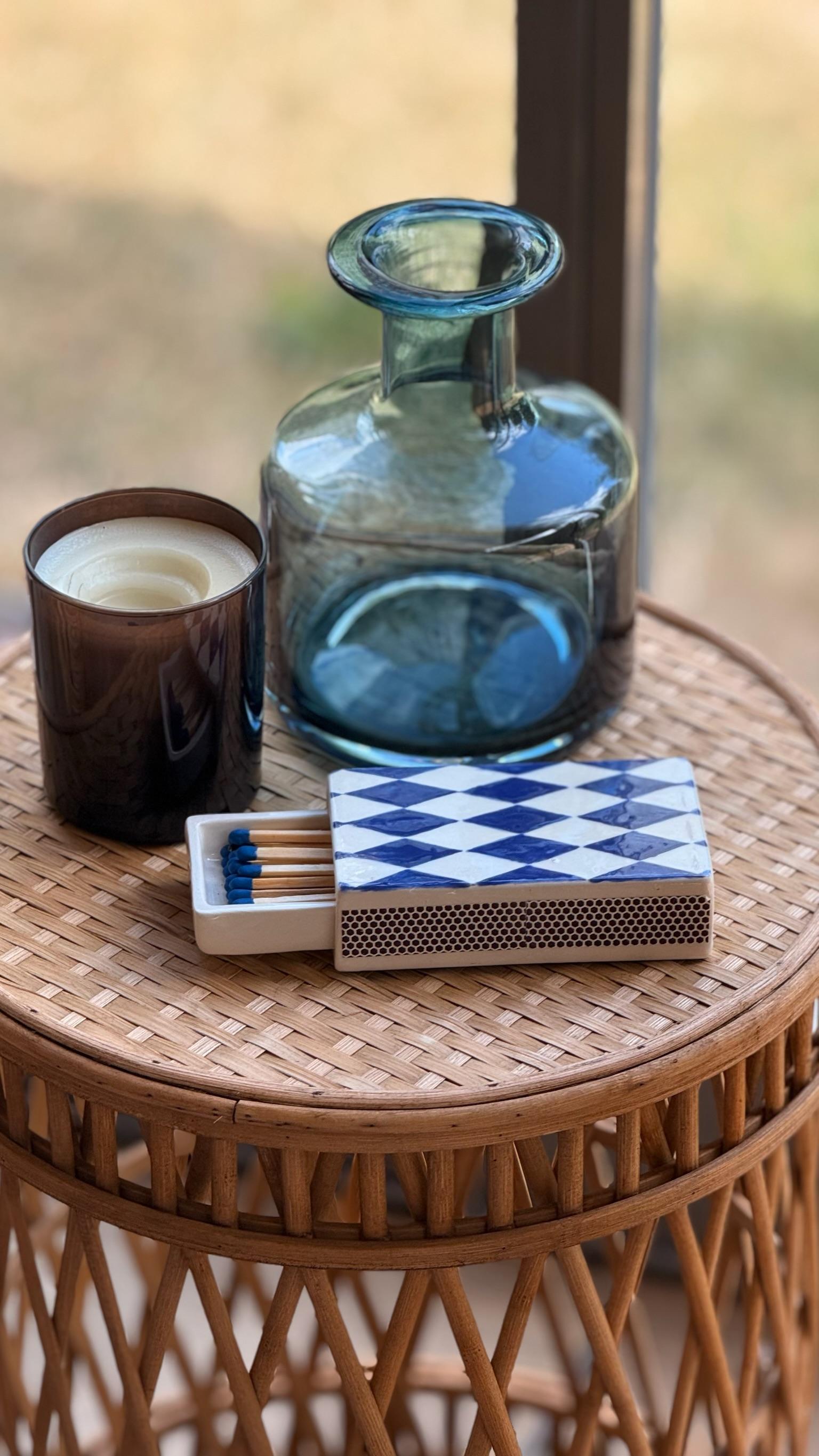 Harlequin Indigo Seramik Kibrit Kutusu