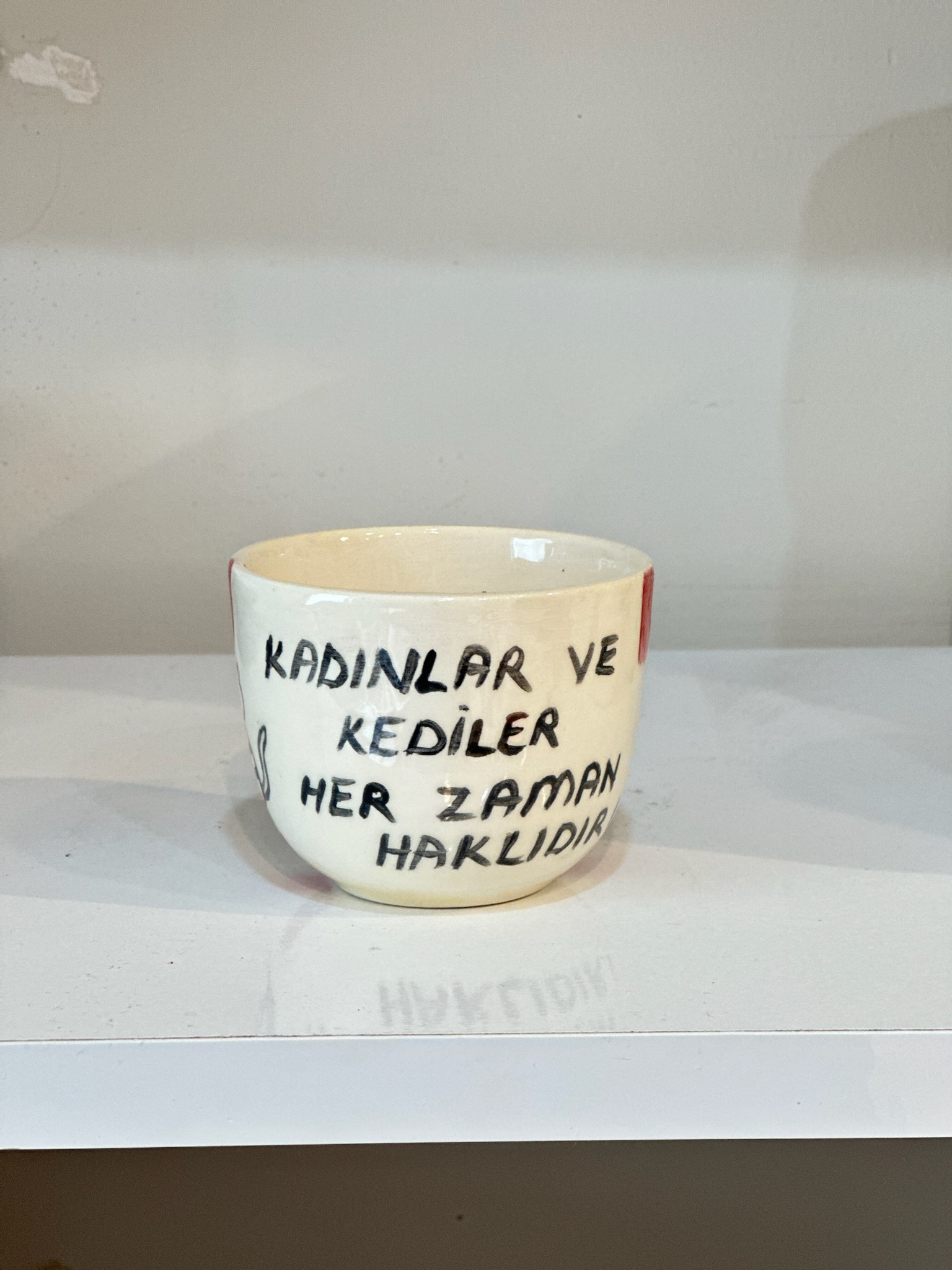 Kedi Sever Slogan Bardak