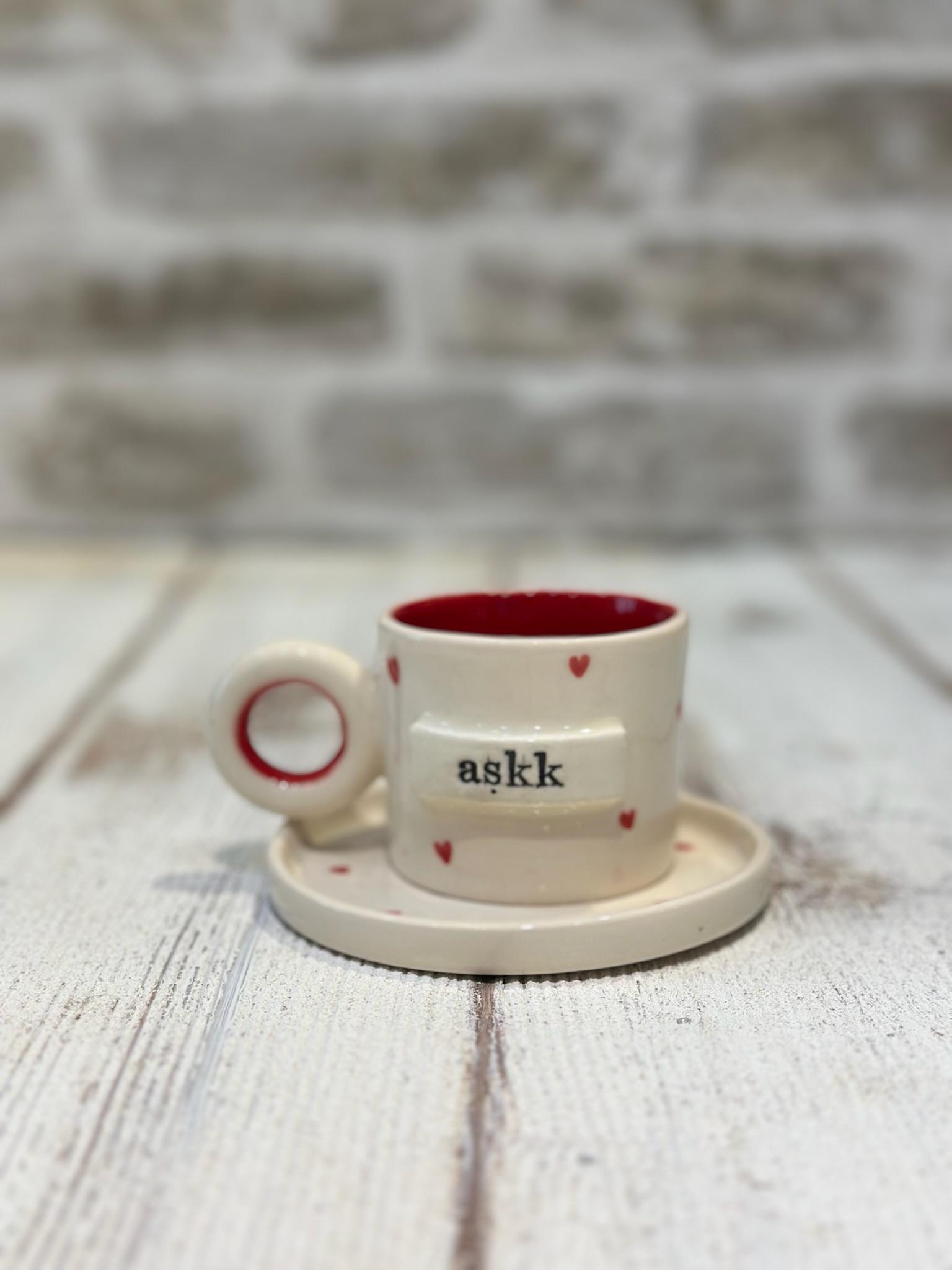 Aşkk Kahve Fincanı Seti