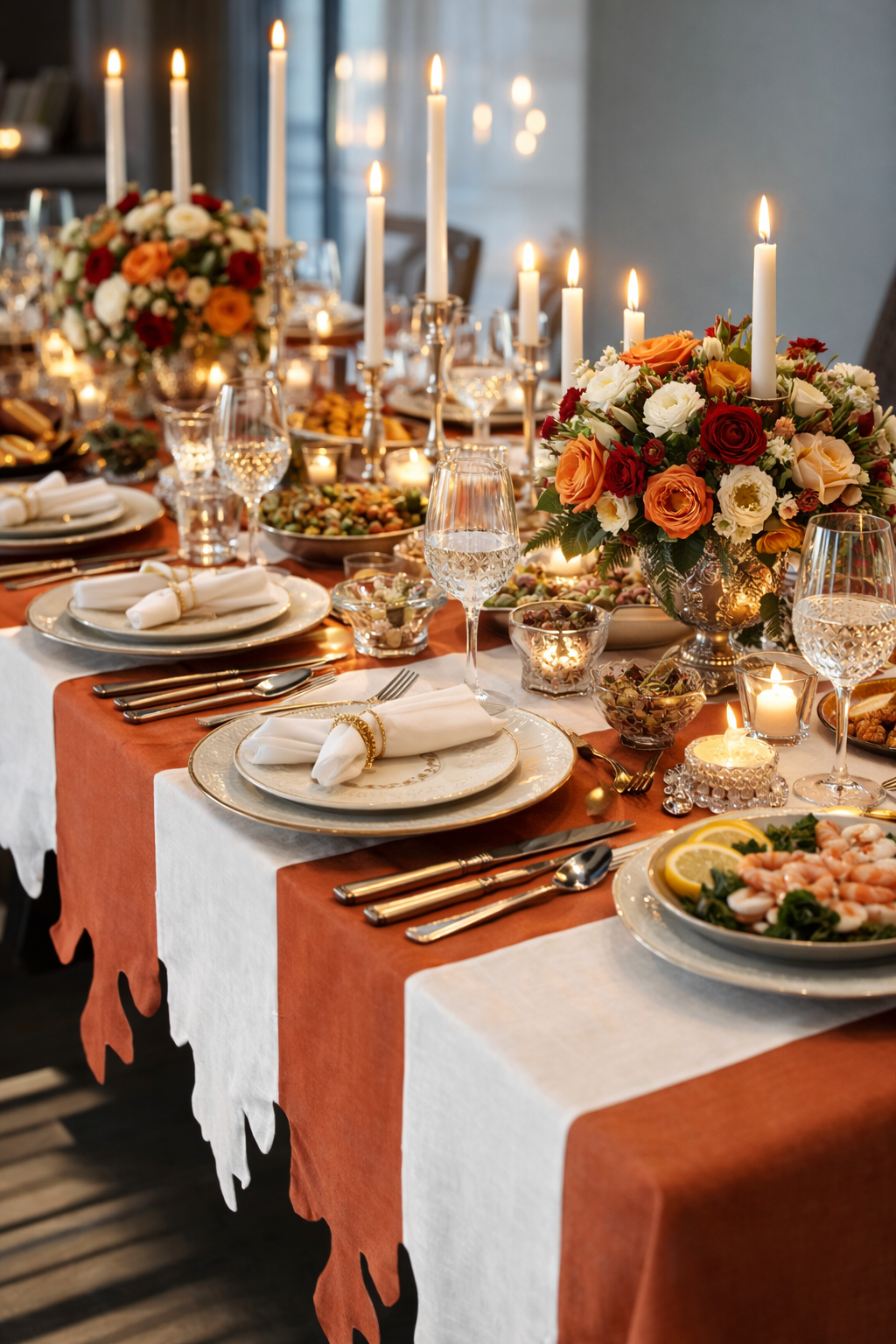 Ritmo Çift Taraflı Keten Masa Örtüsü