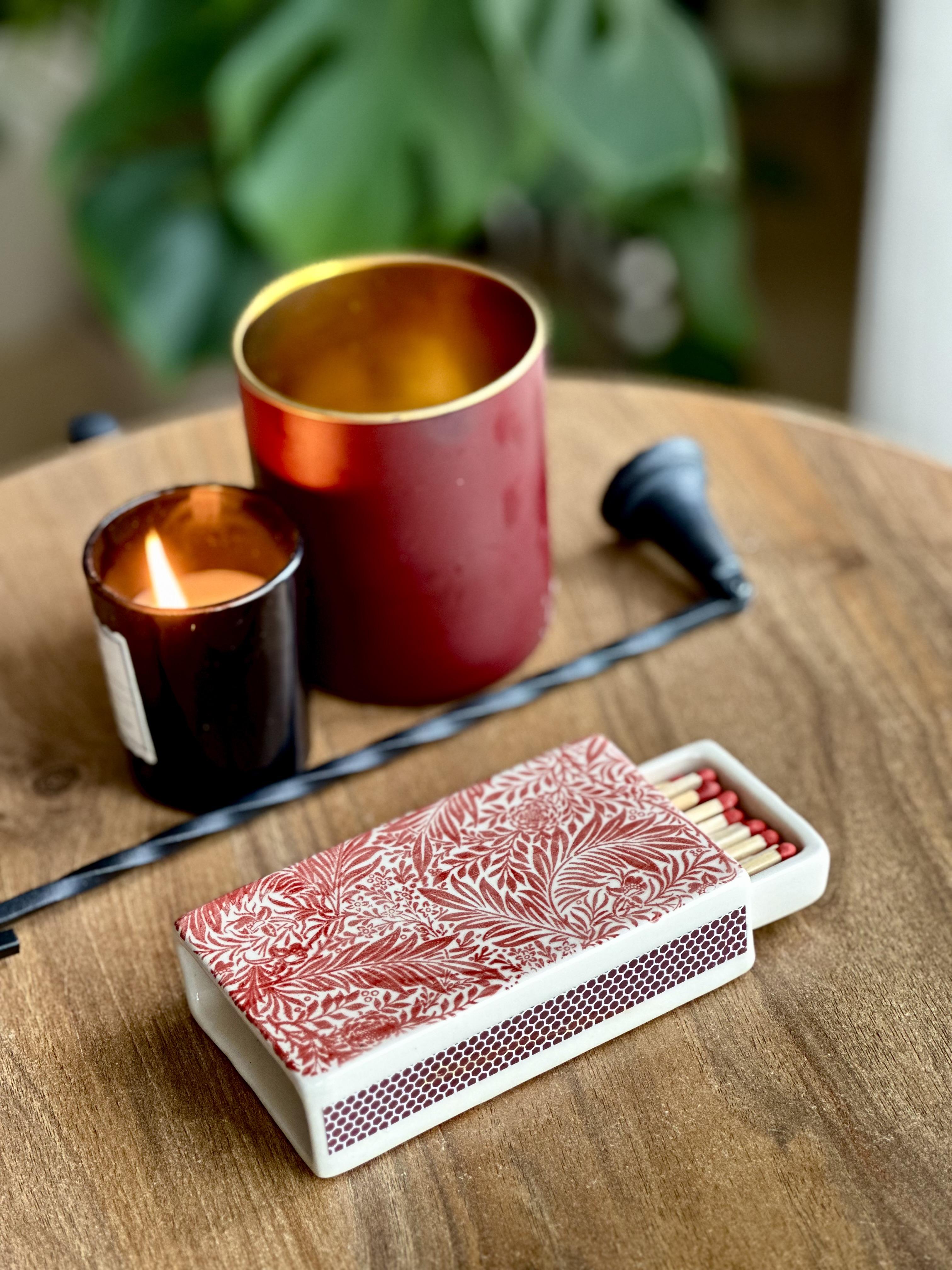 Botanika Rosewood El Yapımı Seramik Kibrit KutusU