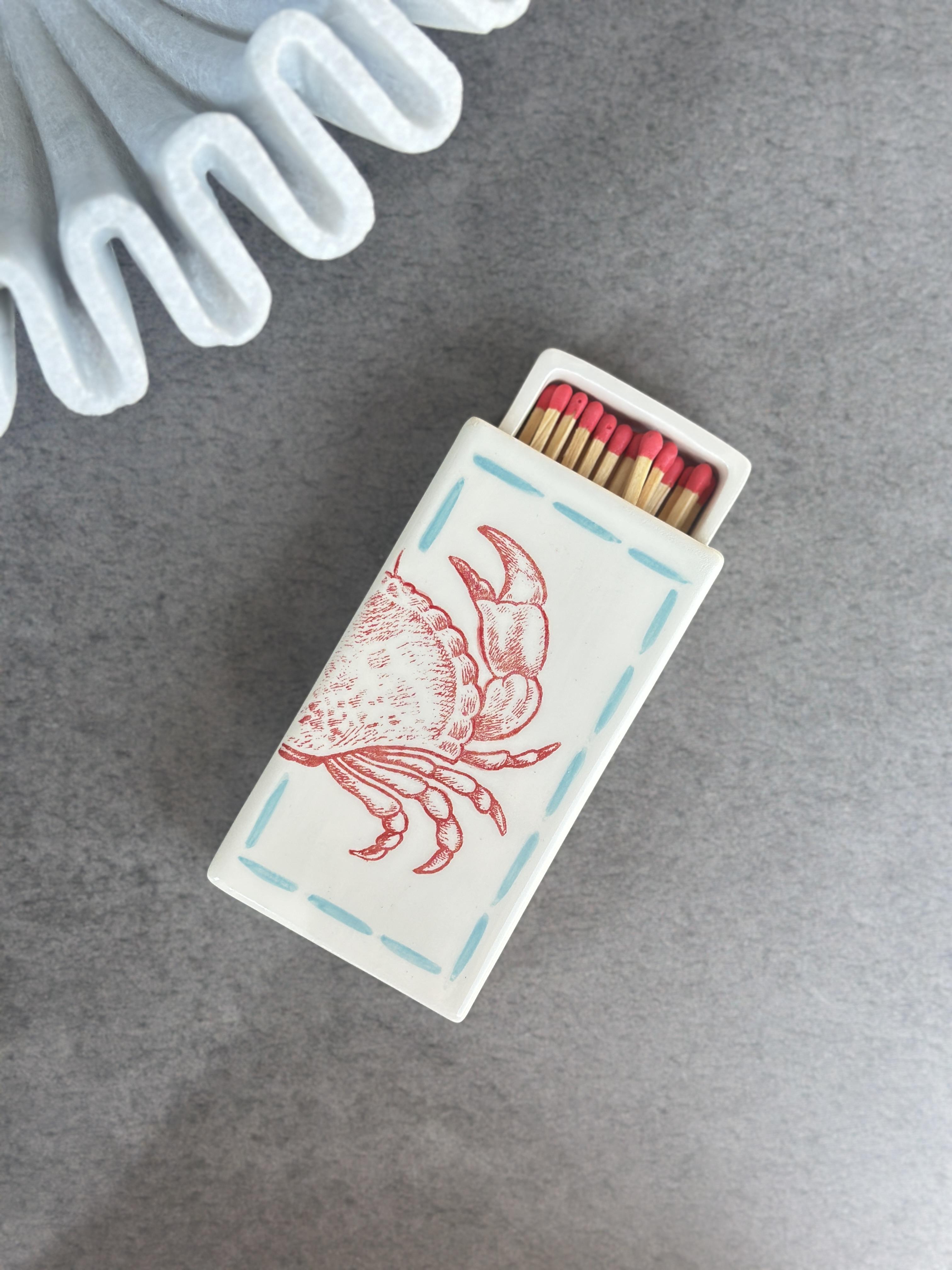 Maris Crab Matchbox - El Yapımı Seramik Kibrit Kutusu