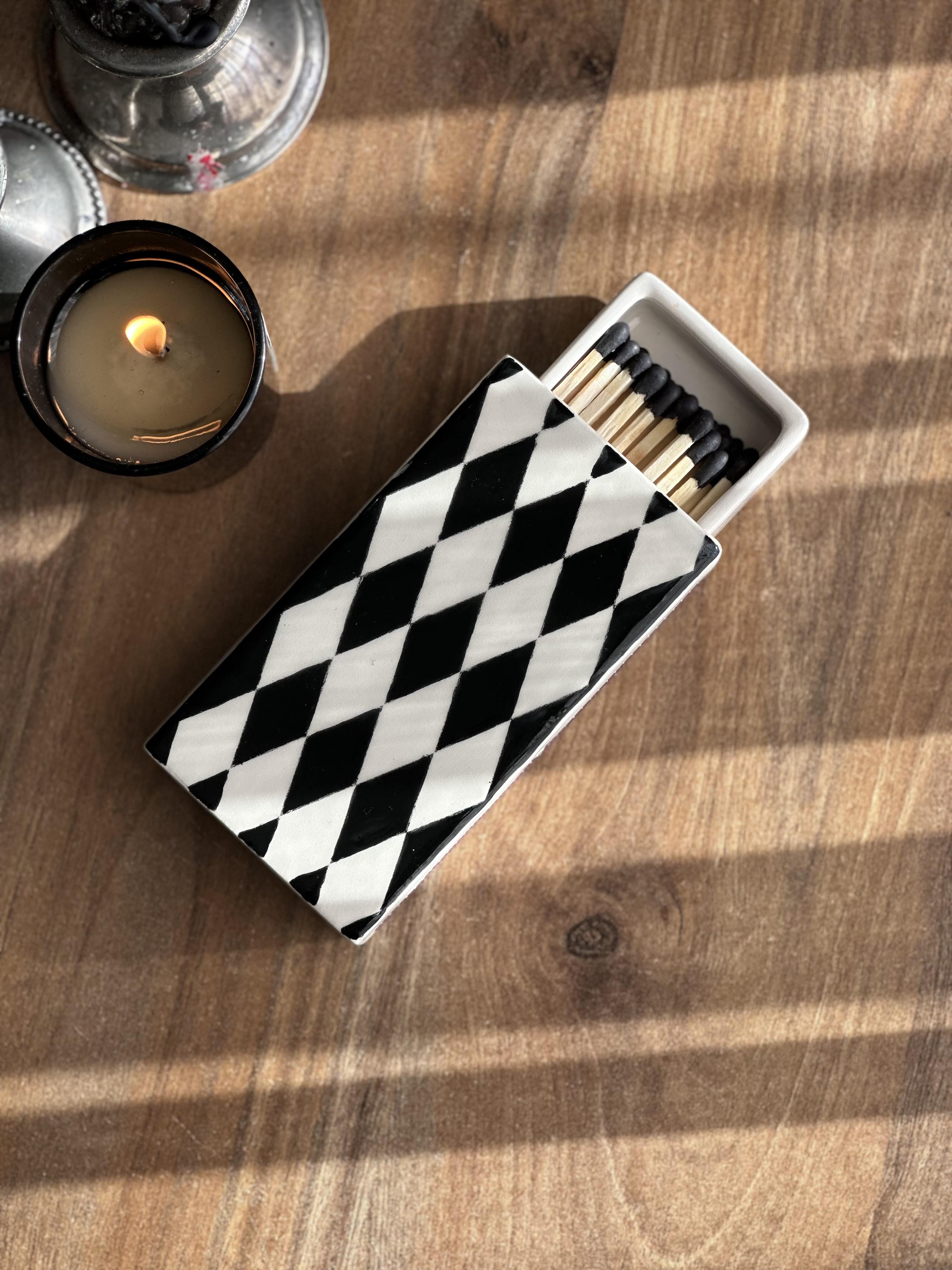 Harlequin Noir Ceramic Matchbox